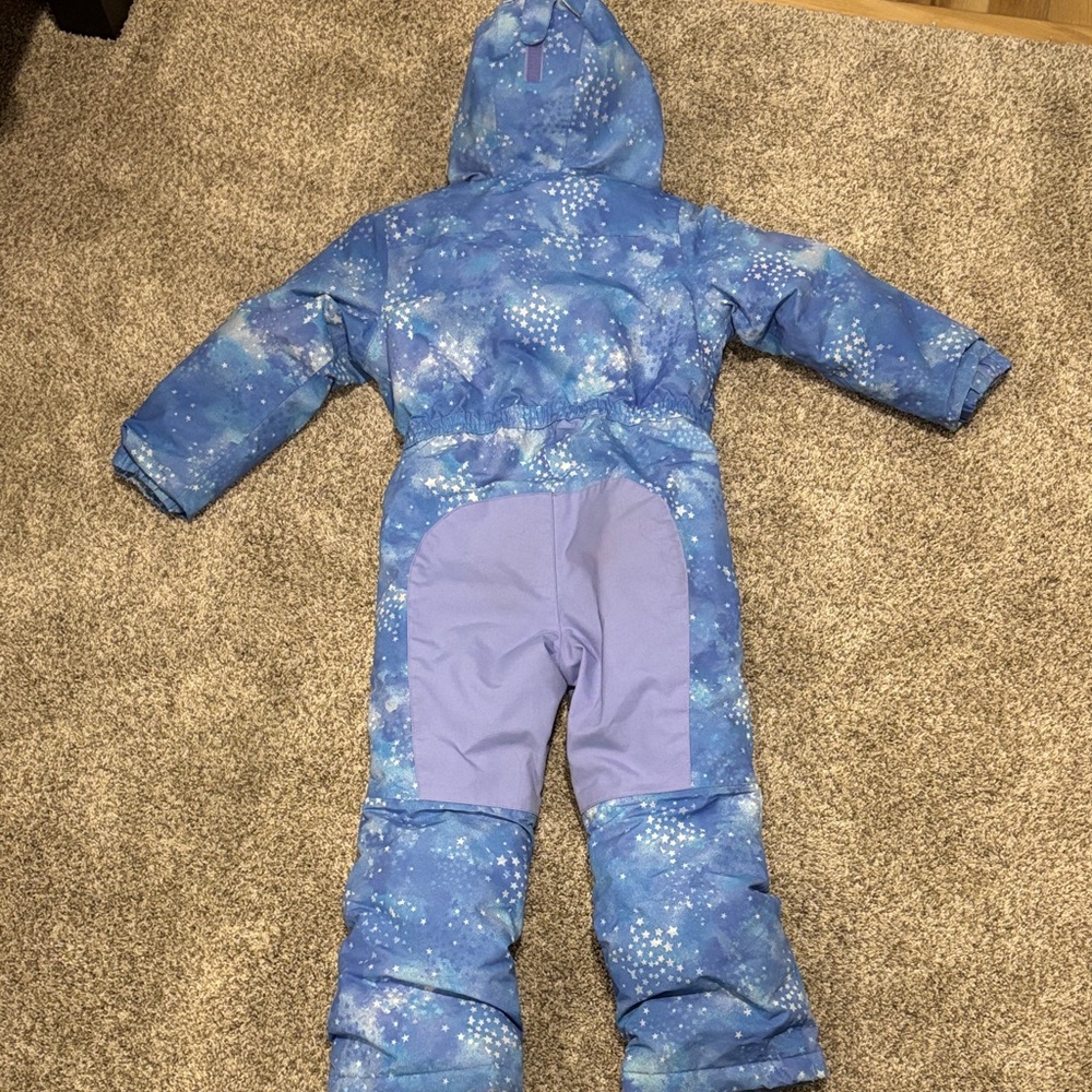 Lands' End Kids Blue Starry Ski Suit Onesie - Picture 5 of 6